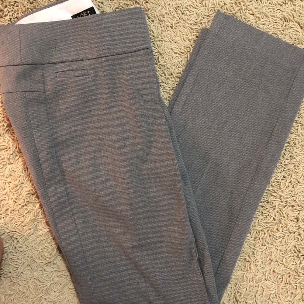 Loft Julie straight gray dress pants